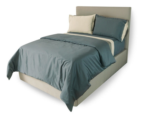 Funda De Duvet Dues 300 Hilos 100% Algodón Beige Matri Queen