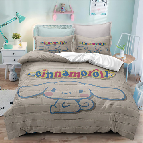 Juego De Fundas De Edredón Cinnamoroll, Suave Y Cómodo, Dobl