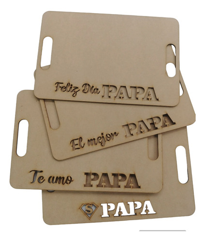 Tabla Para Picadas Fibrofacil Dia Del Padre 40x30cm X10u