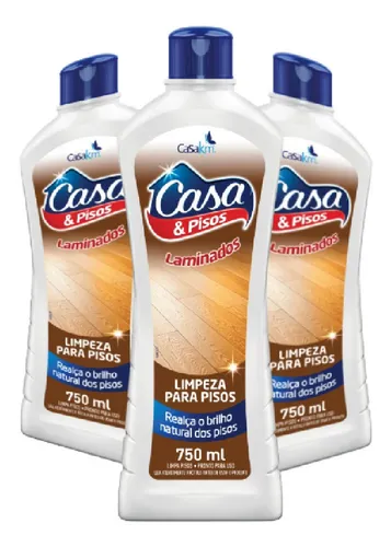 Kit 3 Limpador Para Pisos Laminados Pisos 750ml Casakm