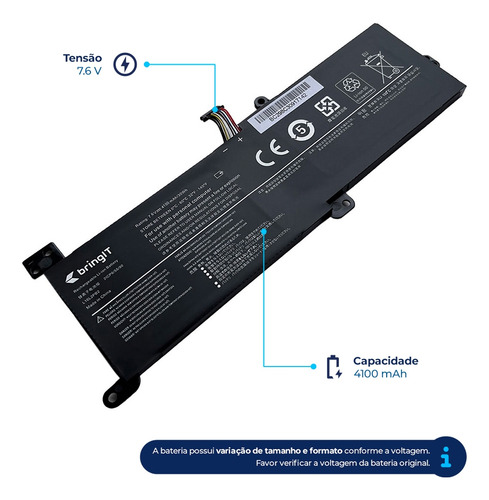 Bateria Para Notebook Lenovo 320-15ikb | 4100 Mah