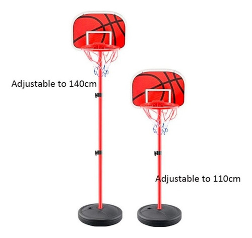 Juego De Basketball Aro Tablero Basquetbol Niños 140cm