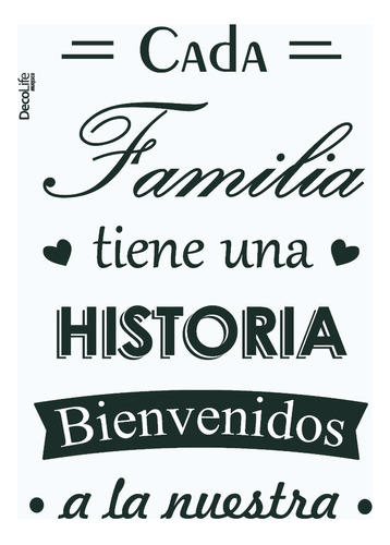 Wallsticker Vinilico Autoadhesivo Frase Familia Muresco 16571