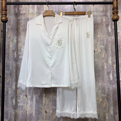 Conjunto De Pijama De Seda Satinada Para Mujer, Camisón Con