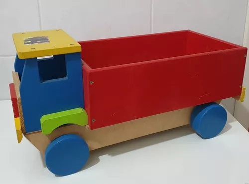 Brinquedo de Madeira - Caminhão com Caçamba - Woodtoys - Ioiô de Pano  Brinquedos Educativos