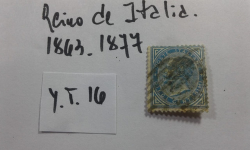 Estampilla Reino De Italia 1863 Yt. 16 Usada