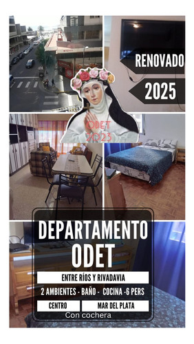 Departamento Odet Mar Del Plata Centro 2 Ambientes A La Calle Inmejorable Ubicación X Día Temporada Verano 2023