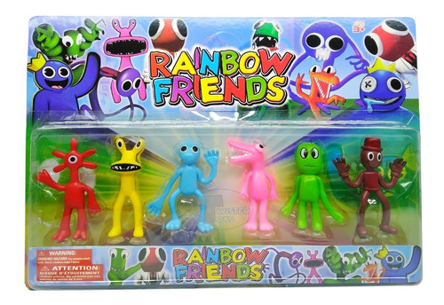 Rainbow Friends Coleccion X6 Figuras Muñeco Blue Roblox