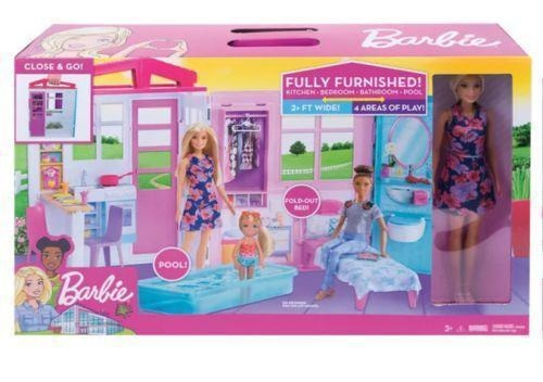 Imagem 1 de 4 de Casa Da Barbie Com Boneca - Mattel - Fxg55