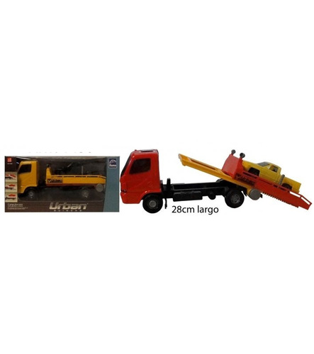 Imagen 5 de 6 de Camión Remolque Con Rampa Y Camioneta Gran Tamaño 28cm