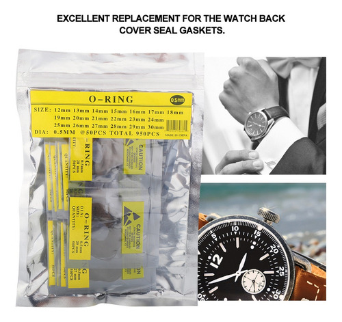 950 Unids Junta Tórica Impermeable Sello De Goma Reloj Cubi