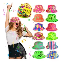 Comprar 100 Sombreros Bombin Neon Fiesta Luz Negra Batucada Boda