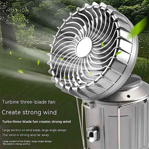 Hnhnmultifuncional Ventilador Portatil Recargable Usb Solare