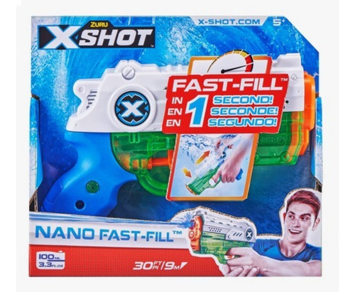 Imagen 3 de 5 de Pistola Lanza Agua Nano Xshot Carga Rapida Babymovil 56333