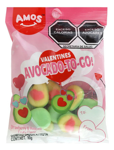 Gomitas De San Valentín Forma De Aguacate Amos Avocado To Go