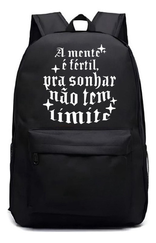 Mochila Escolar Estampada Ótima Qualidade Rápido Cor A Mente É Fértil