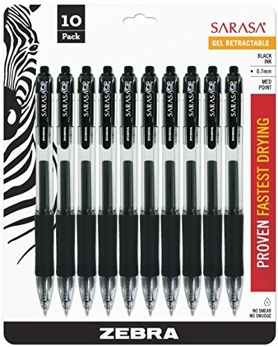 Imagen 1 de 7 de Zebra Pen 46871 Zebra Sarasa Bolígrafos Retráctiles De Tinta