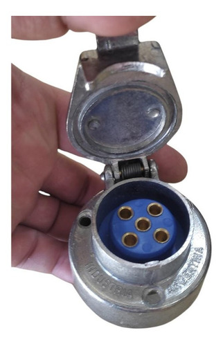 Imagen 2 de 5 de Enchufe Aluminio 5 Vías Para Acoplado Trailer (teca)