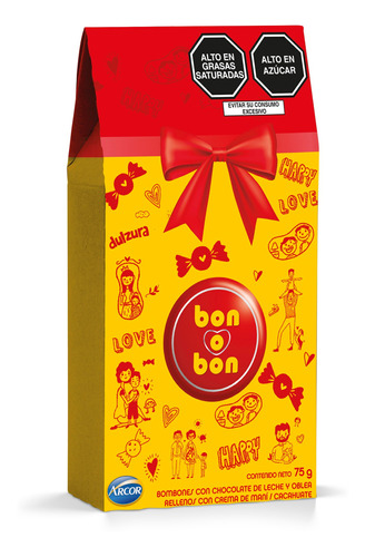 Caja Prisma Bon O Bon Leche 75g - 5 Unidades