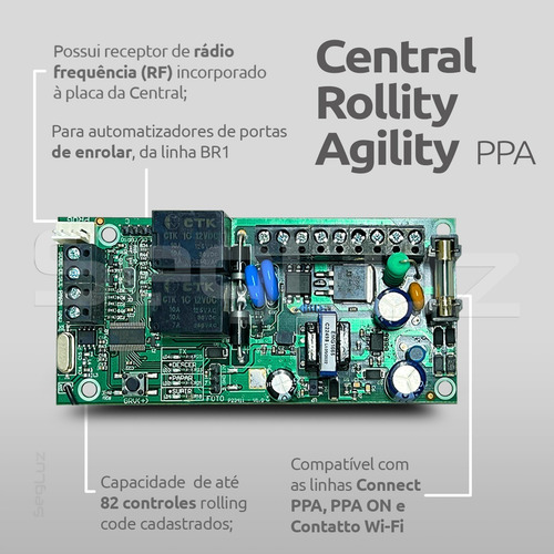 Imagem 4 de 8 de Kit Motor Porta De Enrolar Br1 Ppa + Botoeira Portão 500kg