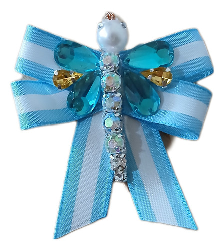 Escarapela Argentina Con Prendedor Pretty Bows Celeste