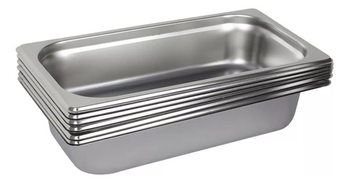 10 Cuba Gastronômica 32,5x17,6cm Aço Inox Gn 1/3x65 Atacado