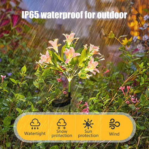 Luces De Flores De Simulación Alimentadas Por Energía Solar