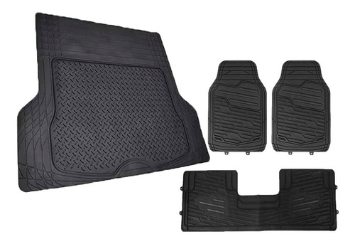 Combo Auto Camioneta Alfombras Goma + Alfombra De Baúl