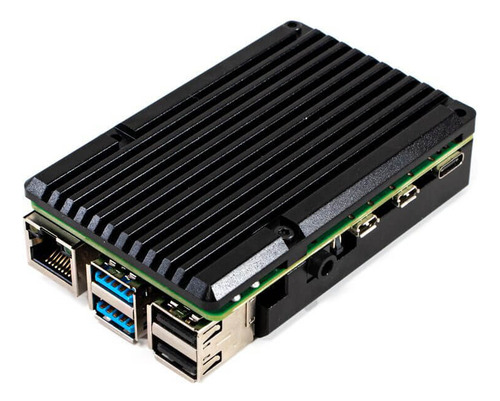 Raspberry Pi 4 B Carcasa Case Disipador Aluminio Doble Venti