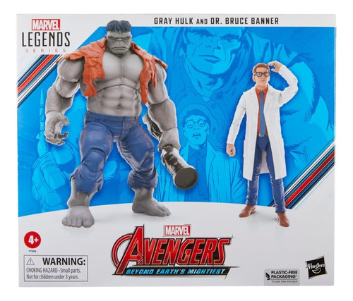 Marvel Legends Grey Hulk Y Dr. Bruce Banner 60.º Aniversario