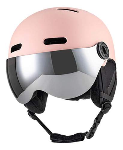 Tk Casco De Snowboard Con Visor Integrado, Protección Rosa S