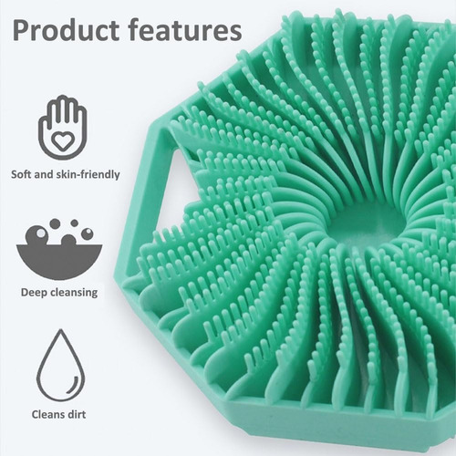 Silicone Body Scrubber With Handle Hook Up, Silicone Loofah