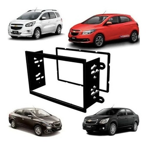 Moldura Painel 2 Din Chevrolet Onix Joy Cobalt Prisma Spin