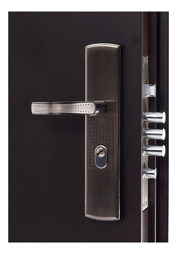 Puerta de seguridad XE Simplex con fijo S5 130-213 apertura izquierda 100% acero color chocolate