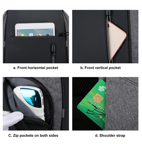 Mochila Portátil Para Portátil De 17 Pulgadas Con Puerto Usb
