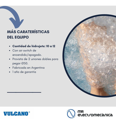 Imagen 5 de 10 de Bomba Autodrenante Vulcano Hidromasaje 1.25 Hp Air Switch