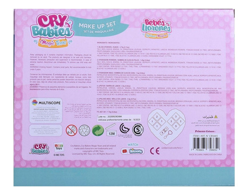 Imagen 3 de 6 de Cry Babies Maquillaje Infantil Make Up En Forma De Corazón