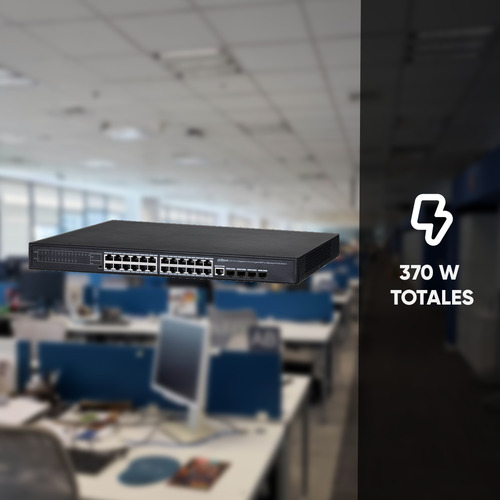 Dahua Switch Poe Gigabi 24 Puertos Switching 56 Gbps