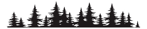 Calcomanía De Vinilo Con Forma De Bosque De Pinos Para Decor