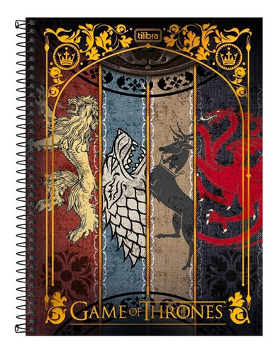 Caderno Espiral Game Of Thrones Series 200 Folhas Da Tilibra