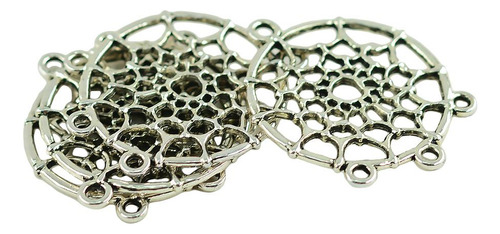120pcs Colgantes De De Conector De De De Plumas De Plata