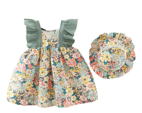 Vestido Casual Cómodo Y Fresco De Algodón Para Bebé Niña