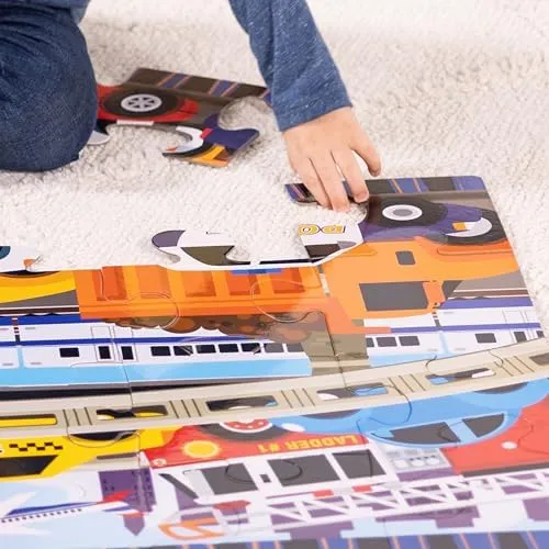 Melissa & Doug Traffic Jam Jumbo Jigsaw Floor Puzzle 24 Pie