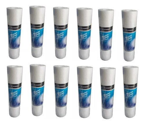 12 Filtros De Sedimento 10 Pulgadas Polipropileno 5 Micras