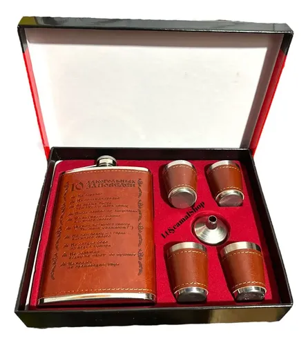 set-petaca-para-whisky-coctelera-viaje-vasos-shot-embudo-cuotas
