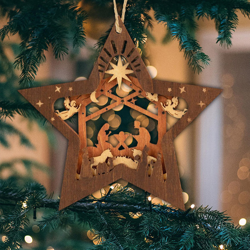 6 Pesebre Navideño Adornos Para Árbol De Navidad
