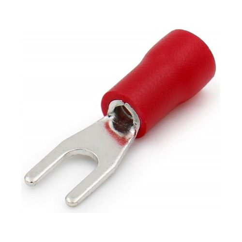 Terminal Rojo Tipo Horquilla Para Cable 18awg (3.2mm De Ø)