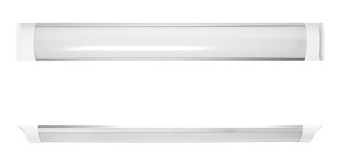 Tubo Led Doble Ancho 18w 60cm Aluminio Difusor Opalino Illux Estructura 6500K