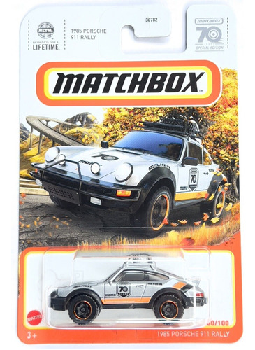 Matchbox  1985 Porsche 911 Rally 80/100 Gris 70th Ycars