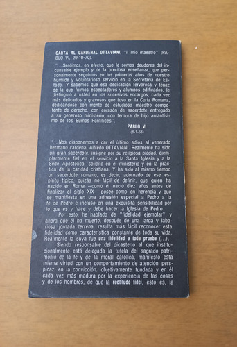 Ottaviani. Breve Examen Crítico Del Novus Ordo Missae